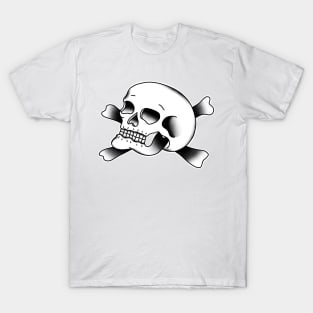 HomeSchoolTattoo Skull and Crossbones T-Shirt